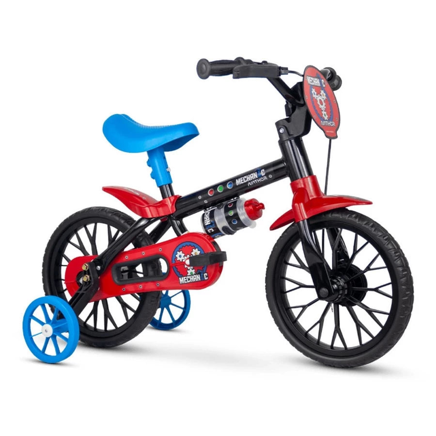 Bicicleta Infantil Aro 12 com Rodinhas para Meninas – Quadro Aço Carbono, Freio a Tambor e Selim Regulável, 2 a 5 Anos