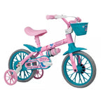 Bicicleta Infantil Aro 12 com Rodinhas para Meninas – Quadro Aço Carbono, Freio a Tambor e Selim Regulável, 2 a 5 Anos