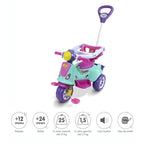 Triciclo Infantil 2 em 1 Maral Avespa – Passeio com Haste Empurrador e Pedal, Anel de Proteção, 12 Meses a 5 Anos