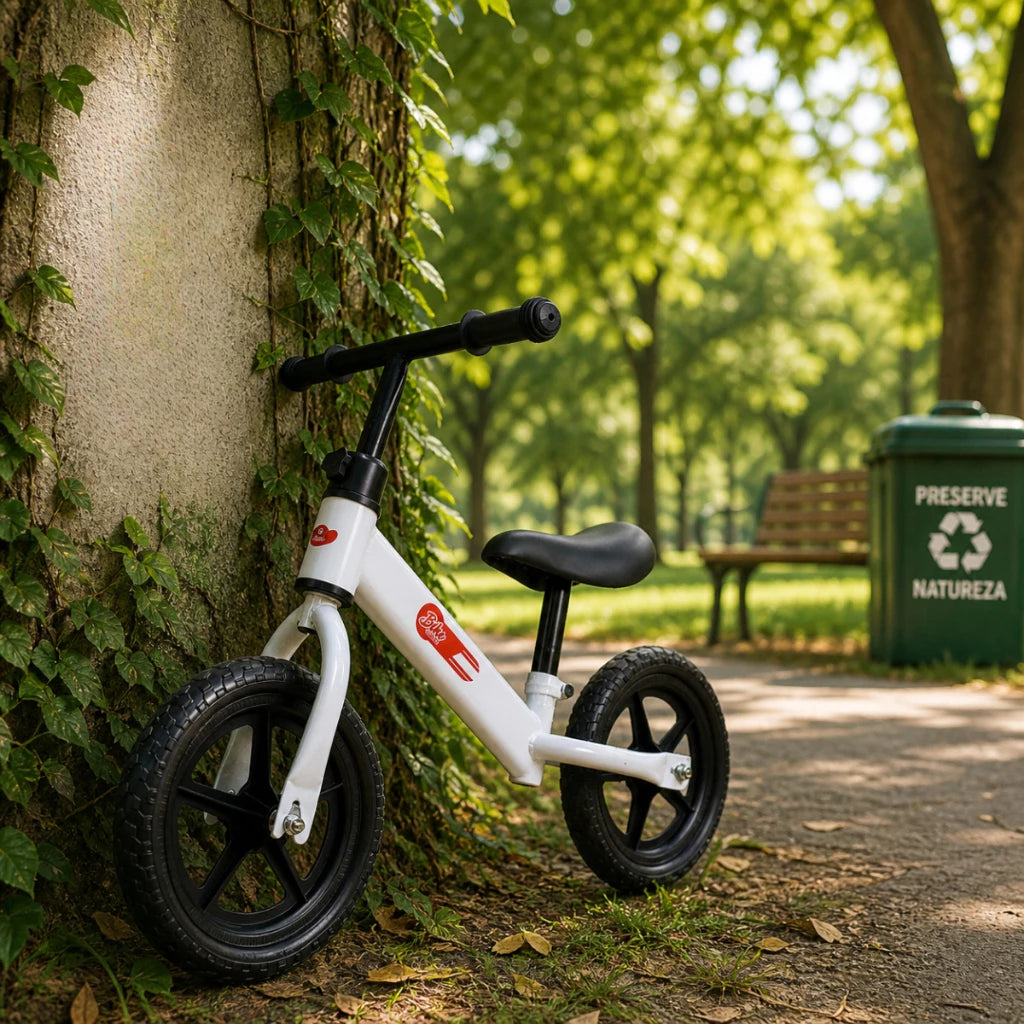 Bicicleta de Equilíbrio Infantil Sem Pedal Castela 4 Rodas – Liga de Aço, Aprovada Inmetro, a Partir de 12 Meses até 20kg