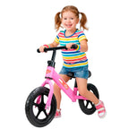 Bicicleta de Equilíbrio Infantil Sem Pedal Castela 4 Rodas – Liga de Aço, Aprovada Inmetro, a Partir de 12 Meses até 20kg