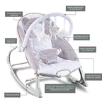 Cadeira de Descanso Musical para Bebê Maxi Baby – Vibração, Sons da Natureza, Balanço e Modo Vertical, até 18kg