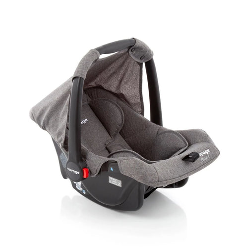 Bebê Conforto Voyage Beta Cinza Mescla – 5 Modos de Uso, Almofada Redutora, Capota e Cinto 3 Pontos, do Nascimento até 13kg