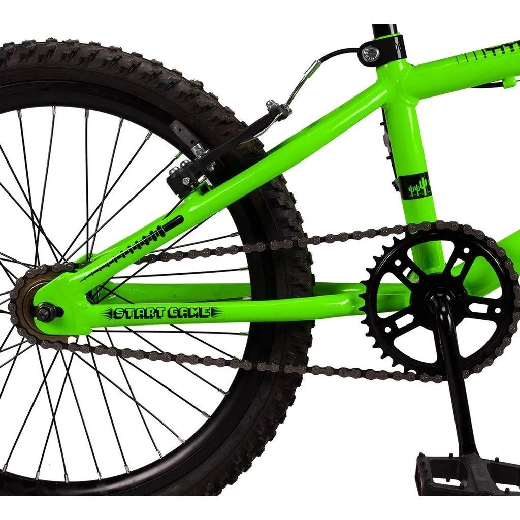 Bicicleta Infantil Aro 20 BMX Gottbike Verde e Preto – Quadro Aço, Freio V-Brake, Aro Aero Alumínio 36 Furos, para Iniciantes de 6 a 12 Anos