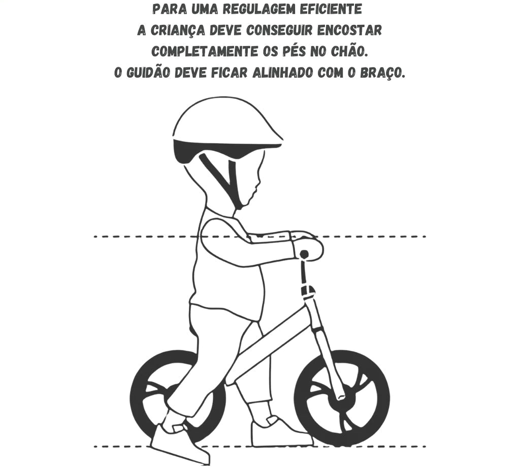 Bicicleta de Equilíbrio Infantil Sem Pedal Castela 4 Rodas – Liga de Aço, Aprovada Inmetro, a Partir de 12 Meses até 20kg
